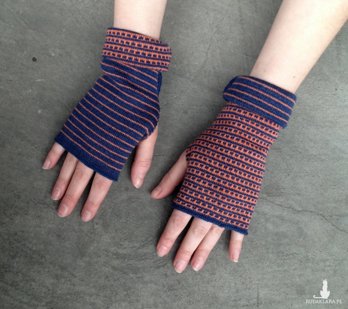 Mitenki - miękkie i ciepłe rękawiczki bez palców- czysta wełna merino